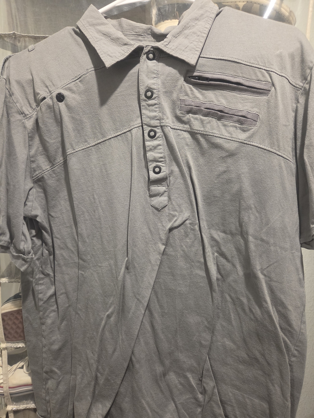 Marc Ecko Men's Light Gray Short-Sleeve Polo